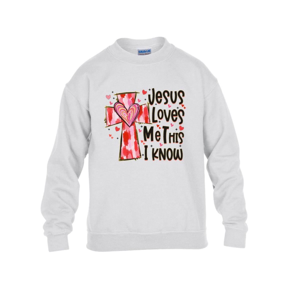 Jesus Loves Me Kids Heavy Blend Fleece Crew
