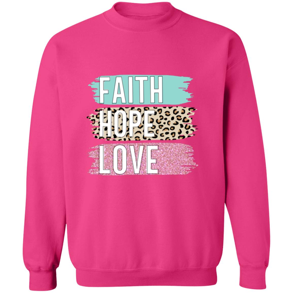 Faith, Hope, Love Crewneck Pullover Sweatshirt