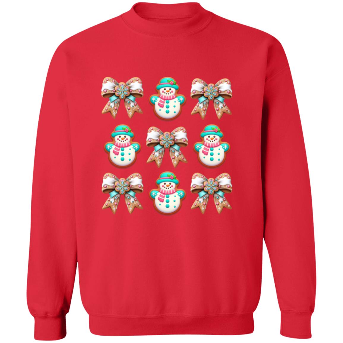 Snowman Cookie Crewneck Pullover Sweatshirt