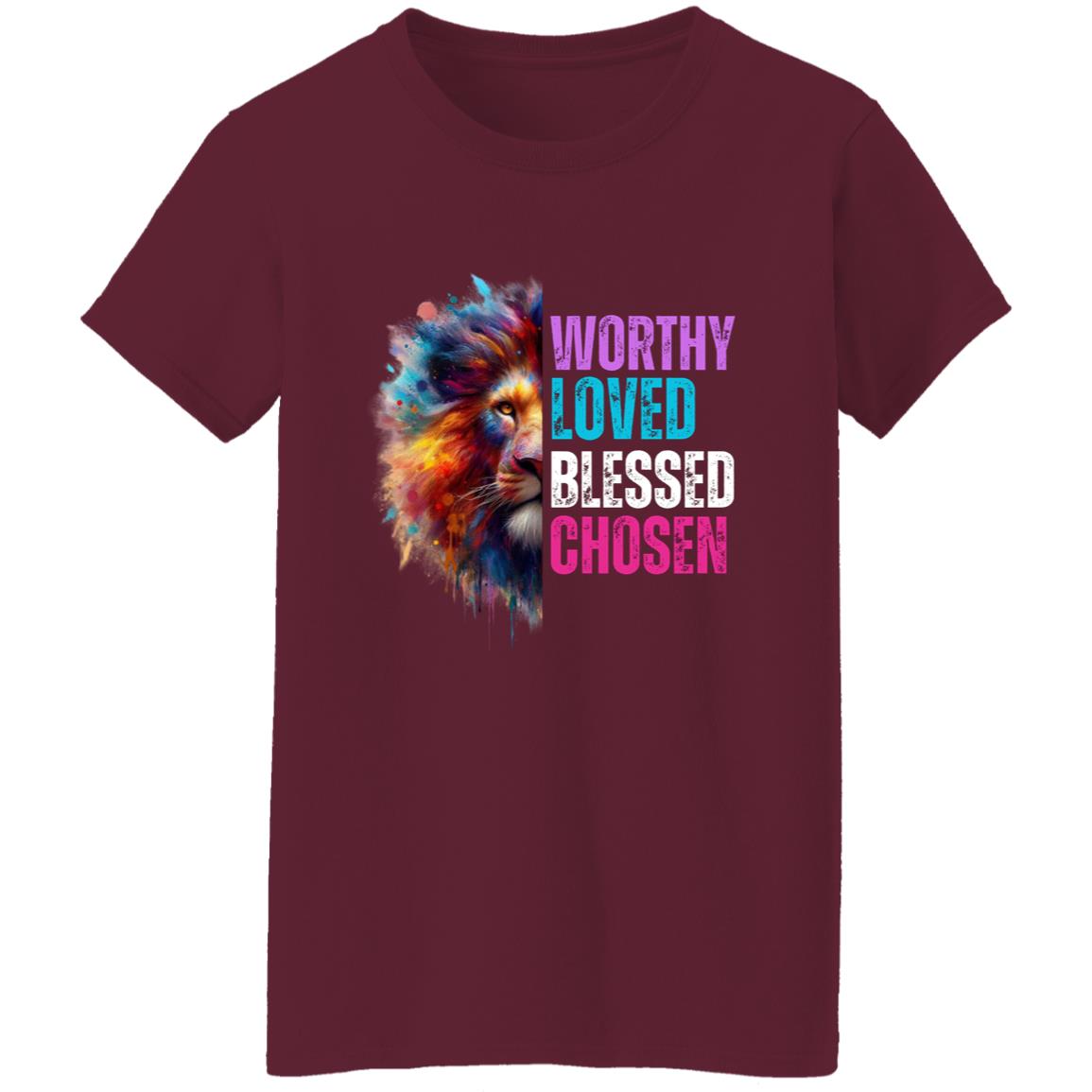 Ladies Worthy, Loved, Blessed, Chosen T-Shirt
