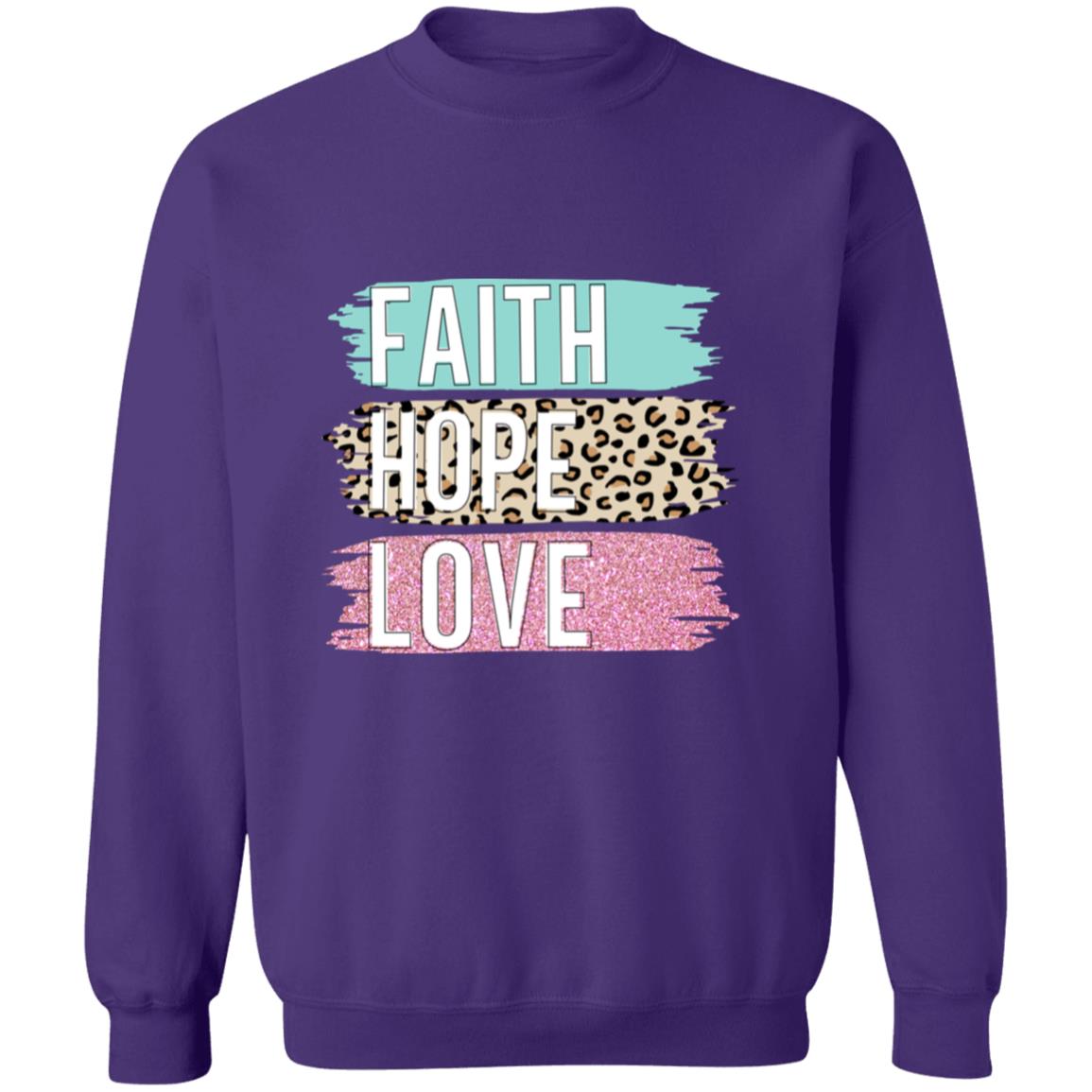 Faith, Hope, Love Crewneck Pullover Sweatshirt