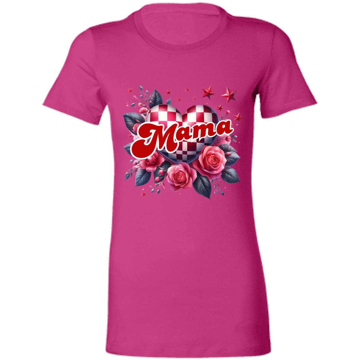 Mama Checkered Heart T-Shirt