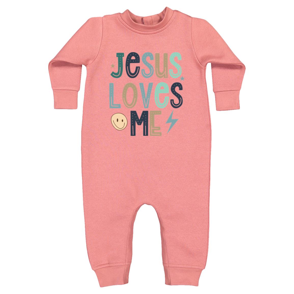 Jesus Loves Me Infant Fleece One-Piece Bodysuit