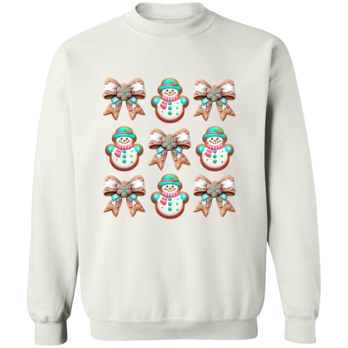 Snowman Cookie Crewneck Pullover Sweatshirt