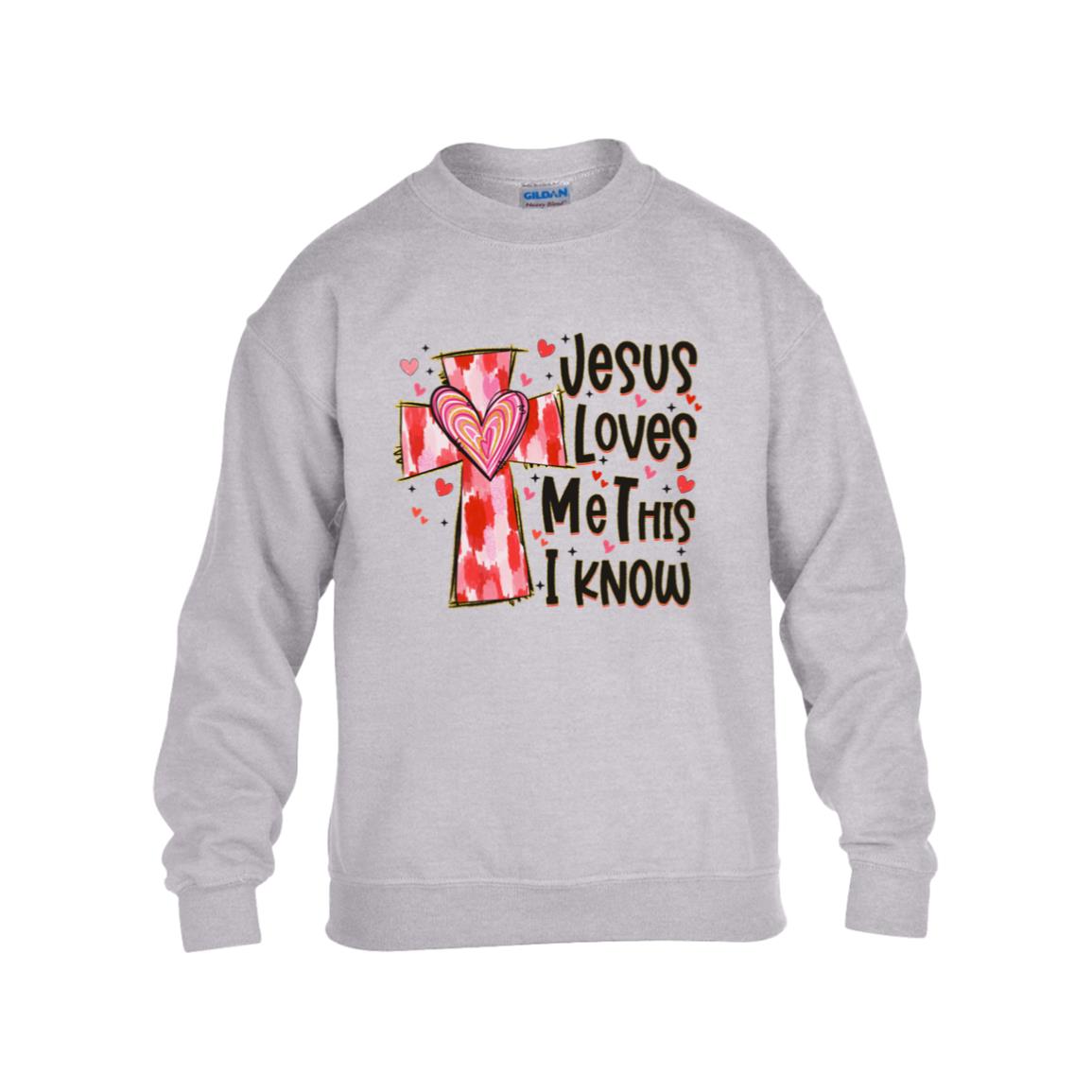 Jesus Loves Me Kids Heavy Blend Fleece Crew