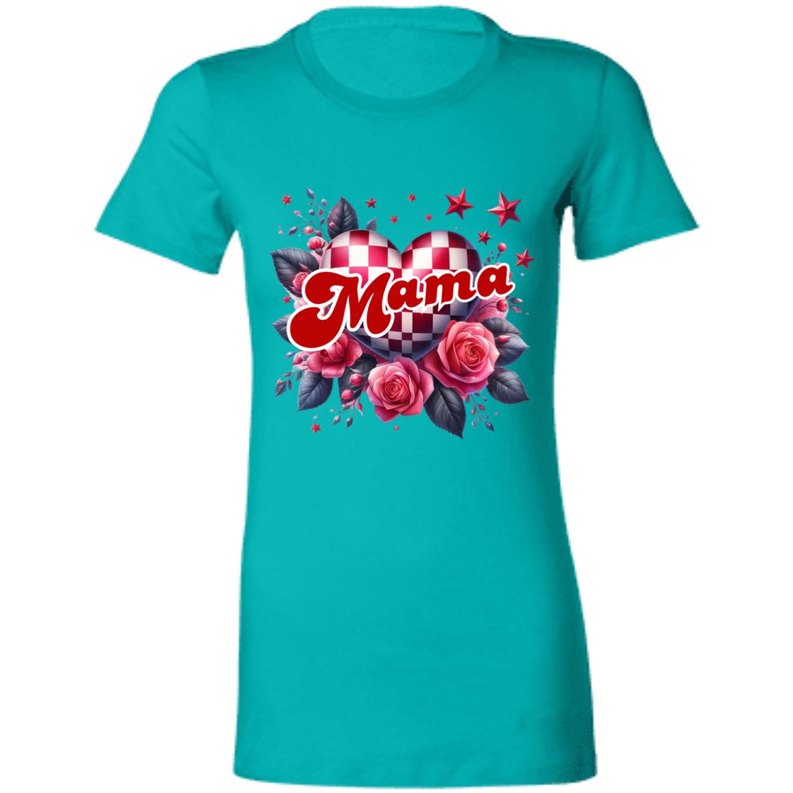 Mama Checkered Heart T-Shirt