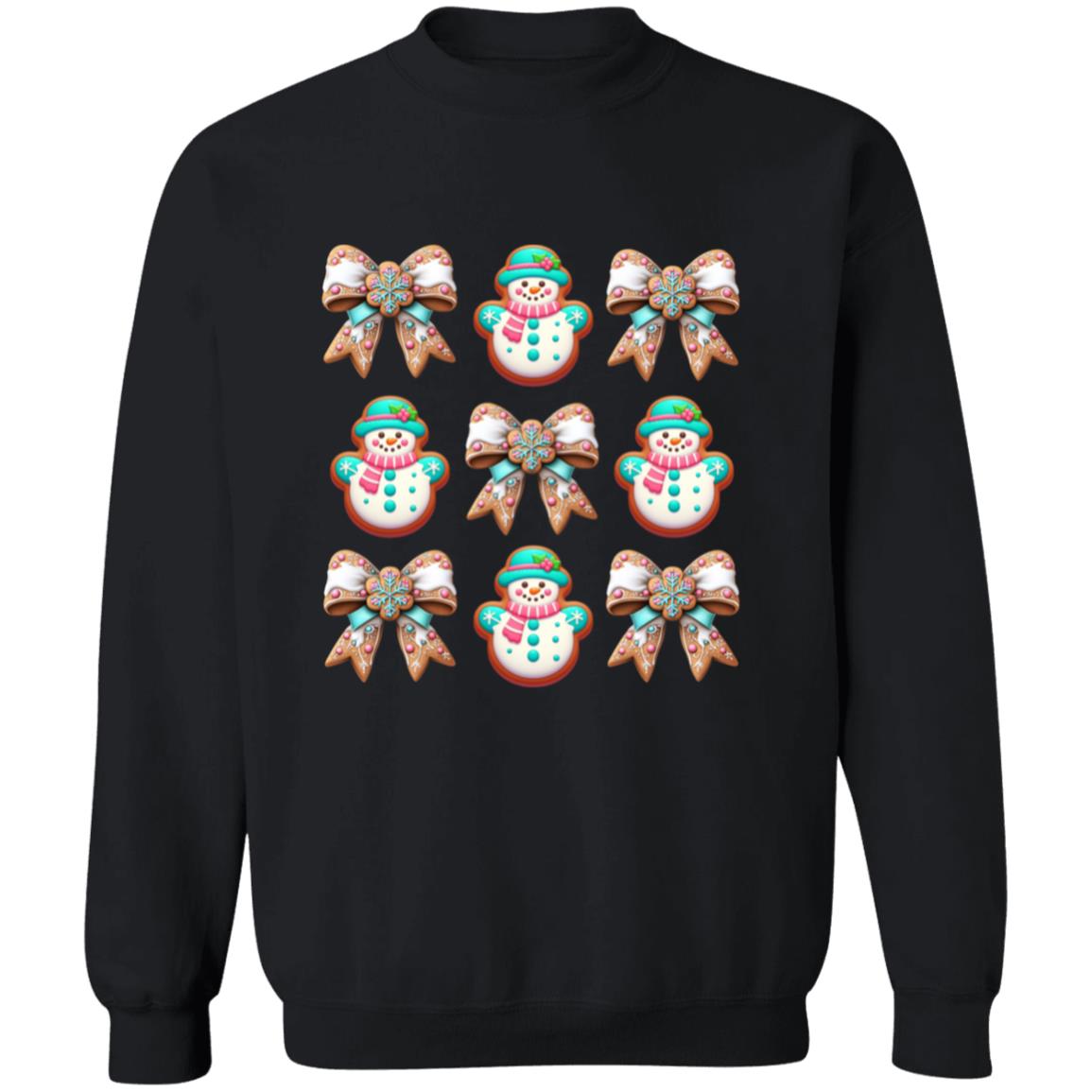 Snowman Cookie Crewneck Pullover Sweatshirt
