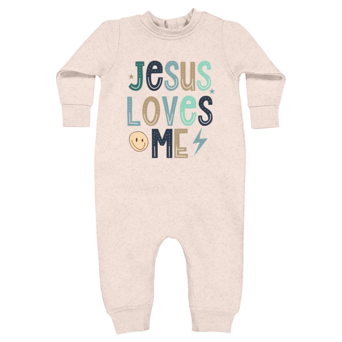 Jesus Loves Me Infant Fleece One-Piece Bodysuit