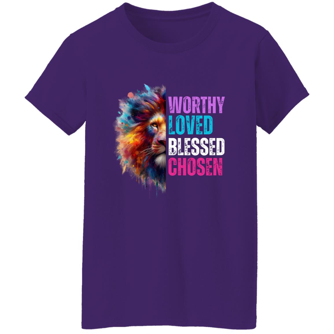 Ladies Worthy, Loved, Blessed, Chosen T-Shirt