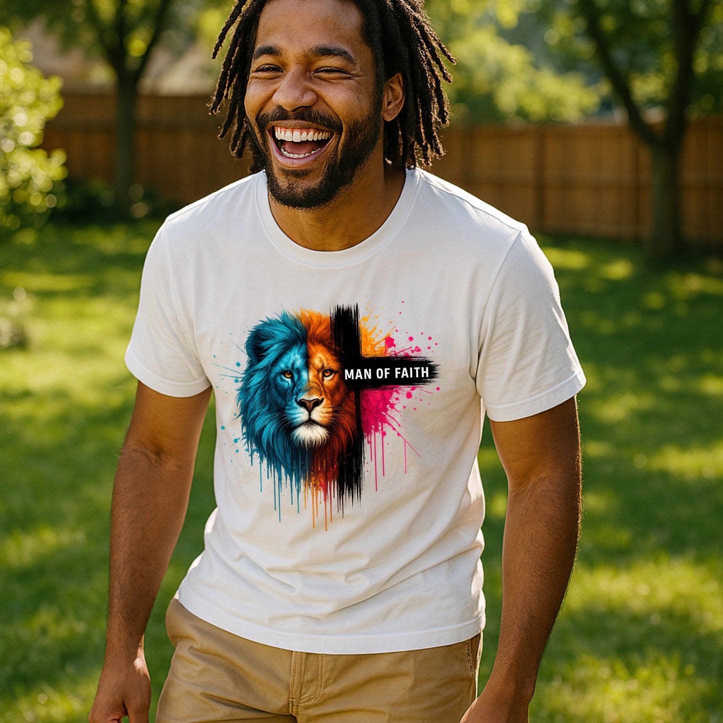 Man of Faith Lionheart Softstyle Tee