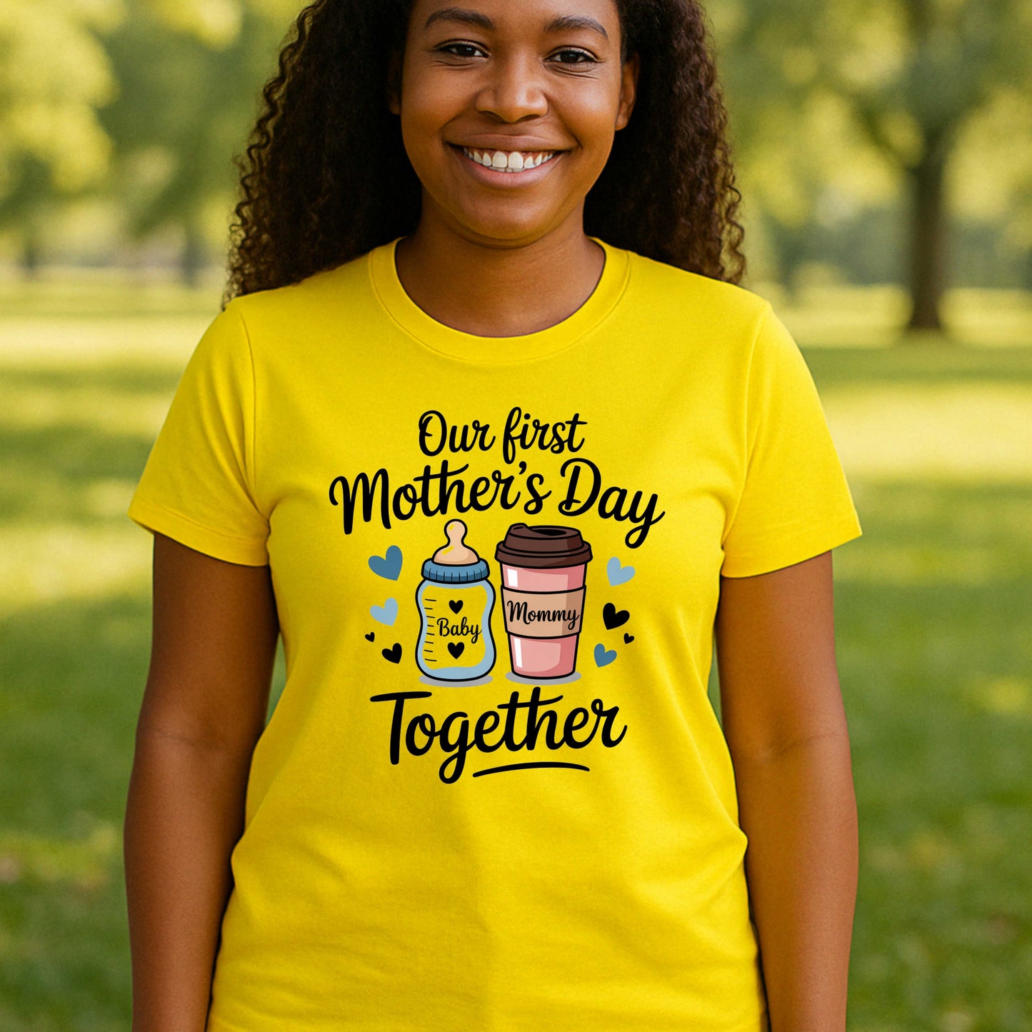 Our First Mother's Day Blue, Matching Momma Tee