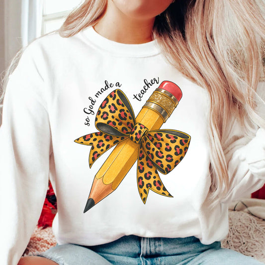 So God Made a Teacher|Garment-Dyed Crewneck Sweatshirt