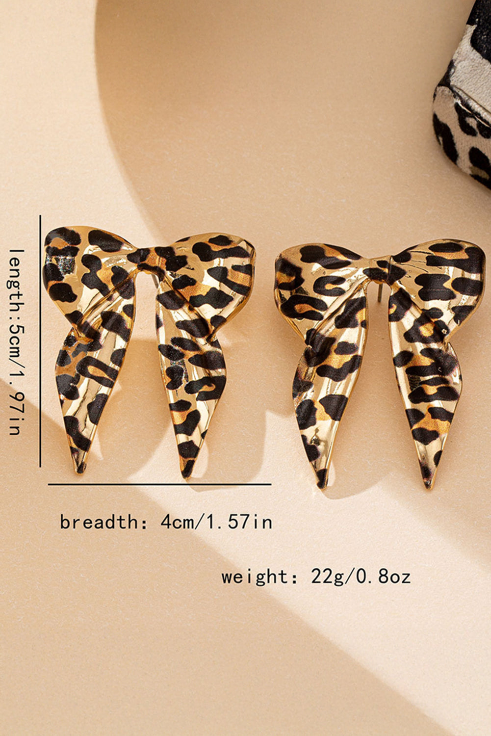 Leopard Bow Stud Earrings | Bold Faith Style
