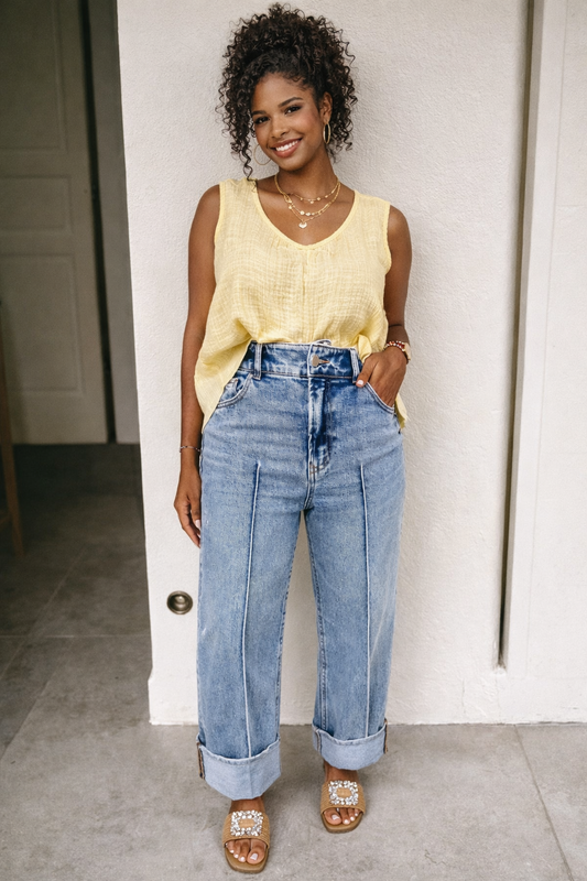 Steady & Sure Center Seam Straight-Leg Jeans | Elevated Everyday Denim