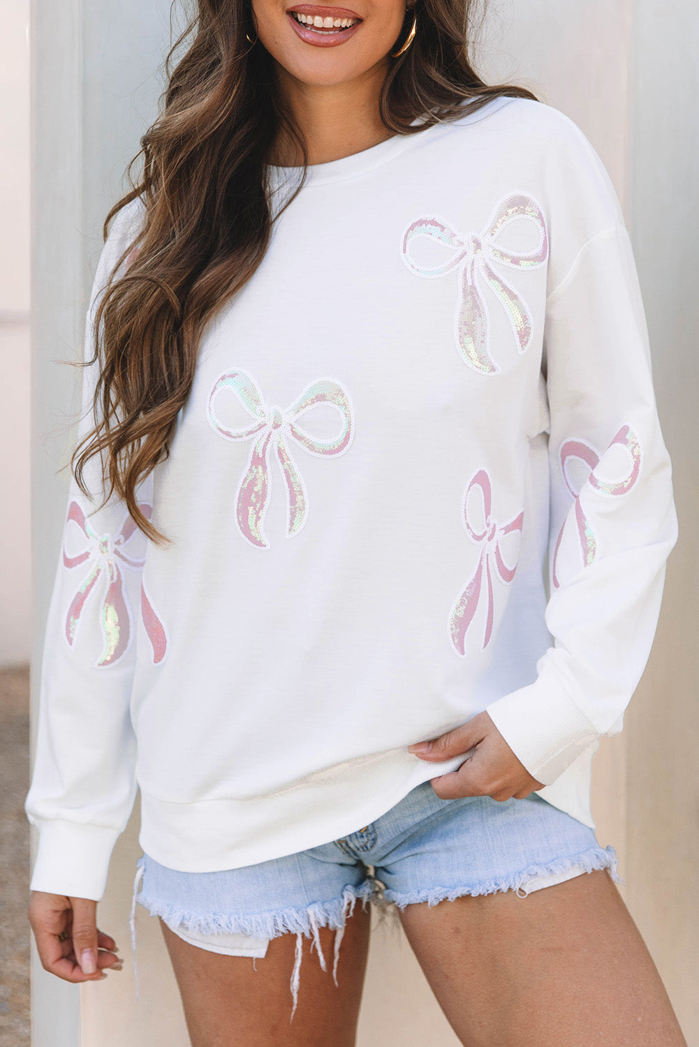 Wrapped in Grace Bow Sweatshirt