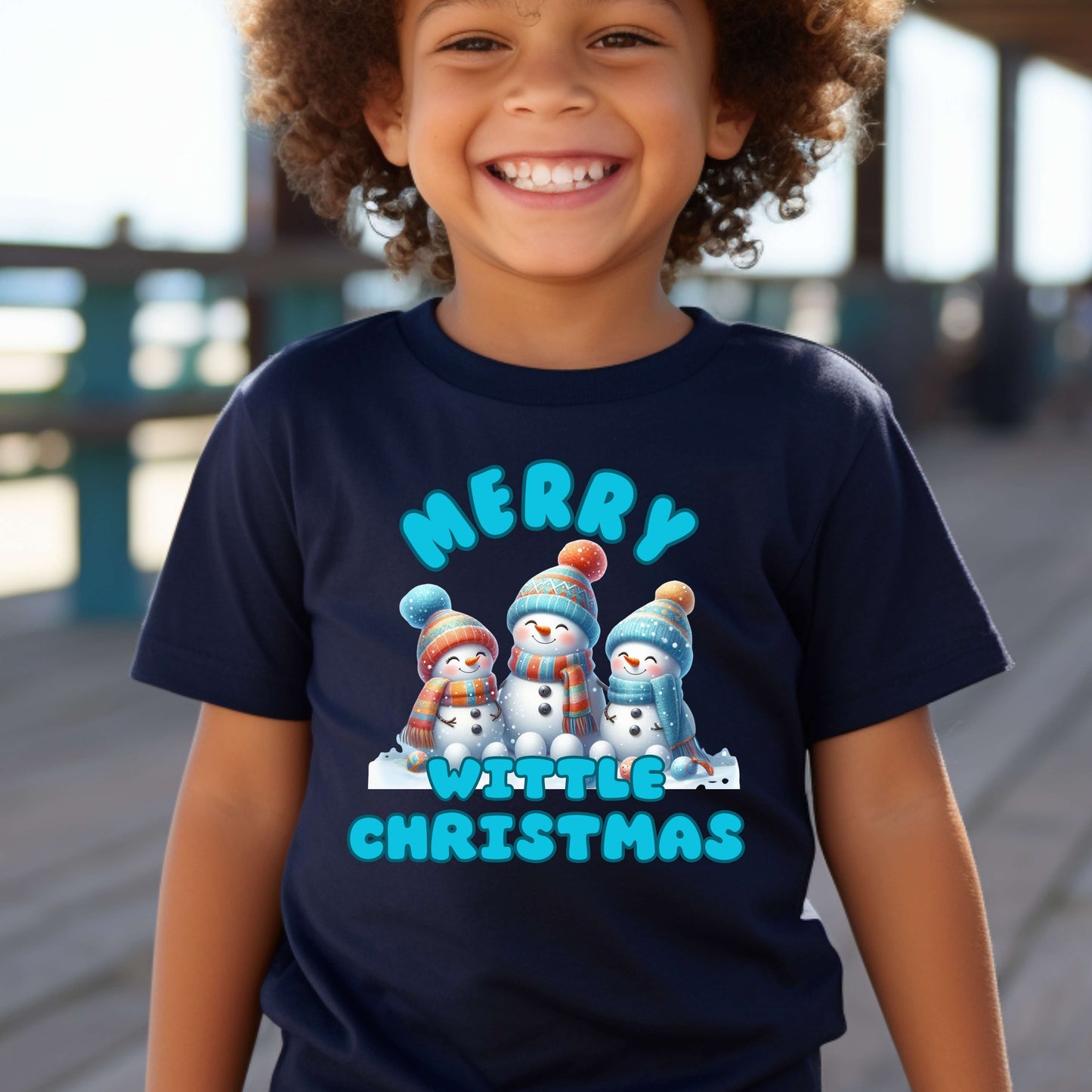 Merry Wittle Christmas Boys  100% Cotton T-Shirt