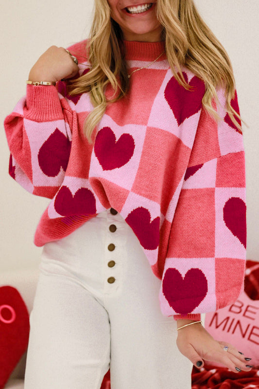 Loved on Purpose Plus Size Heart Sweater