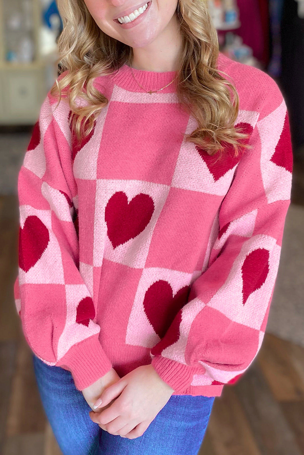 Loved & Held Heart Sweater