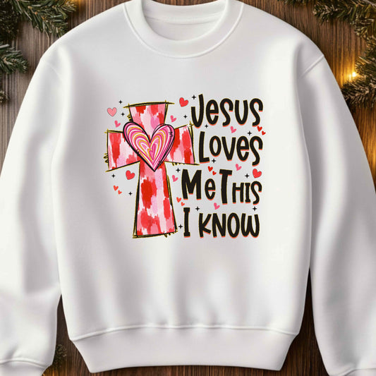Jesus Loves Me Kids Heavy Blend Fleece Crew