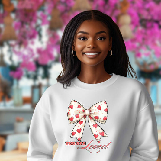 You Are Loved Crewneck Pullover Sweatshirt