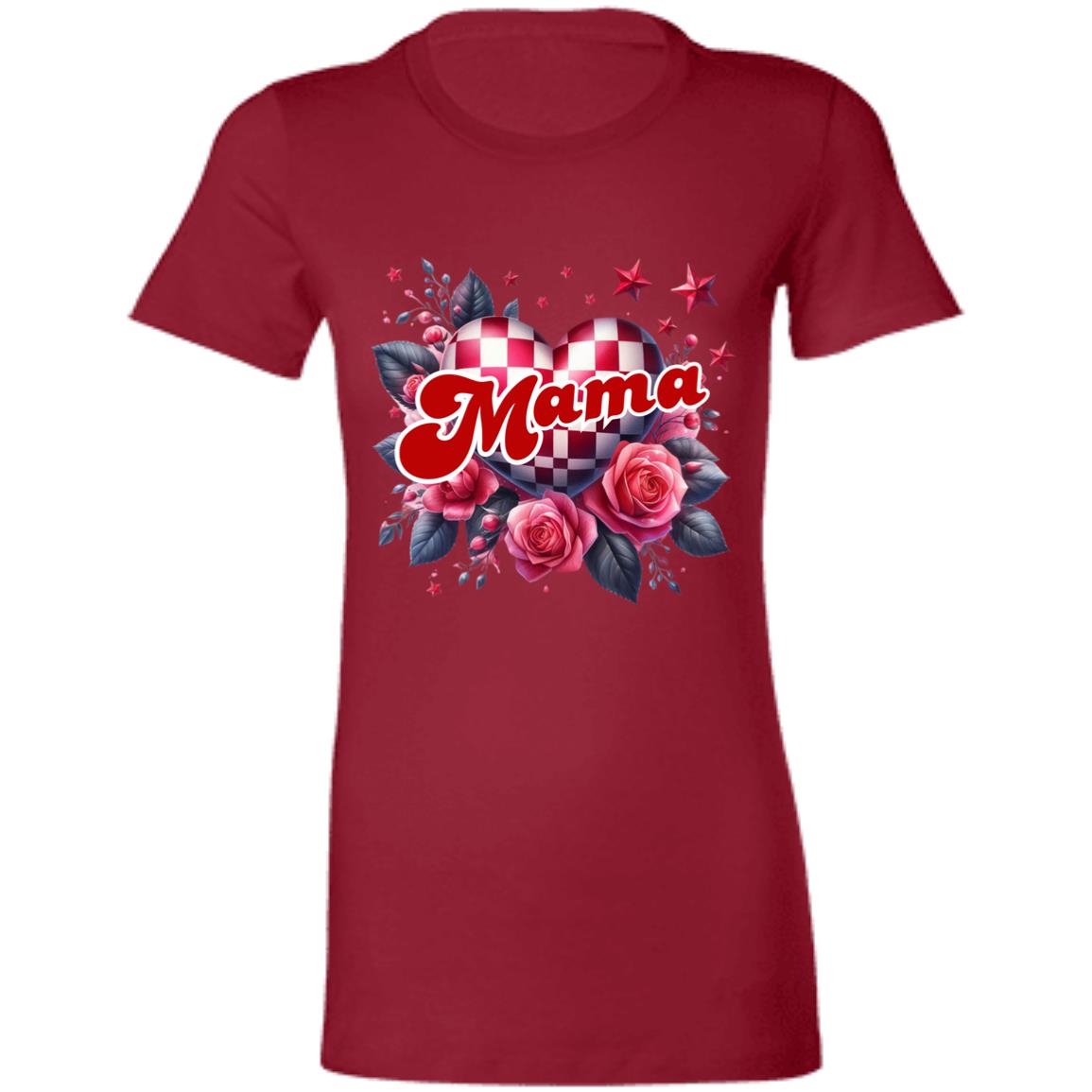 Mama Checkered Heart T-Shirt