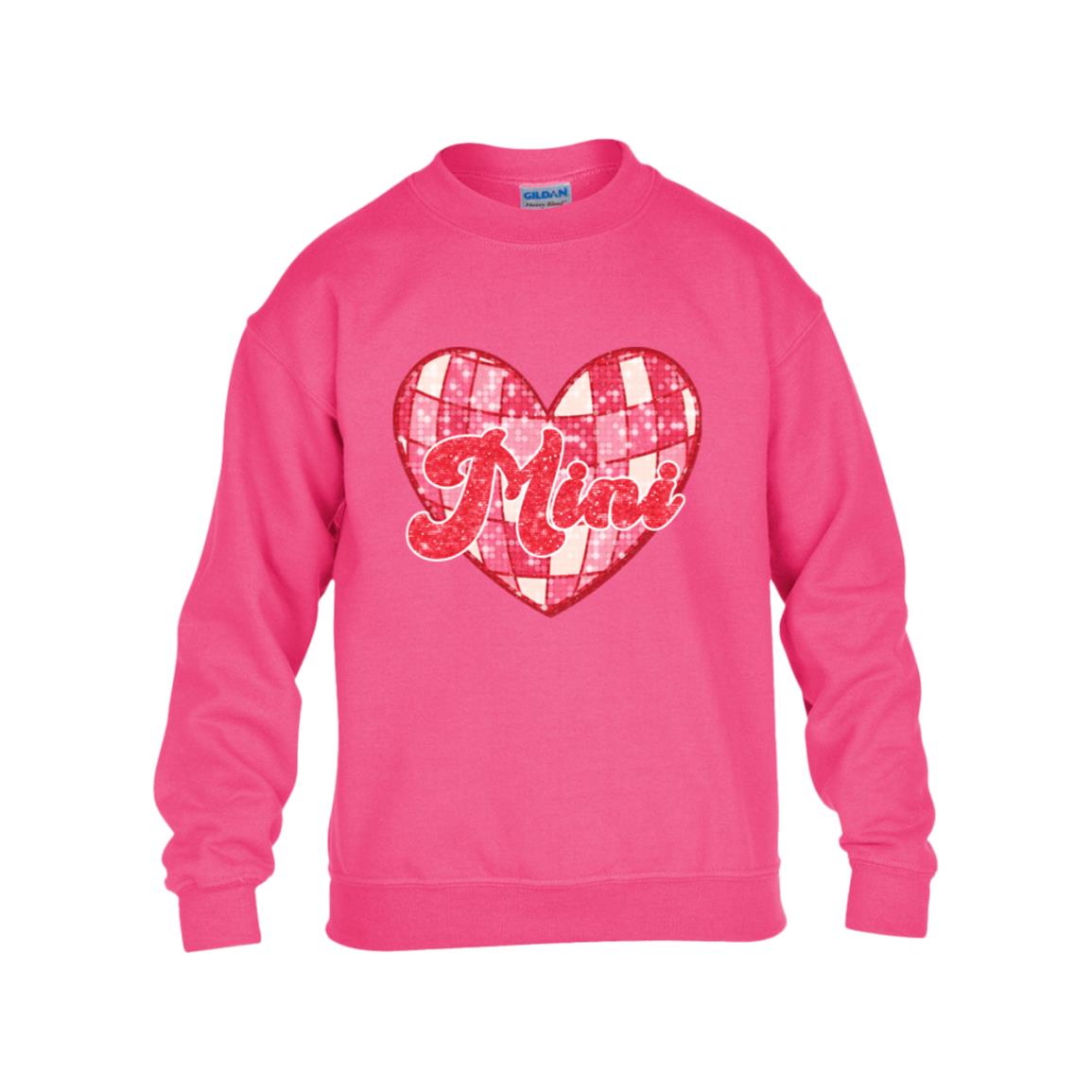 MINI-Matching Heart Kids Heavy Blend Fleece Crew