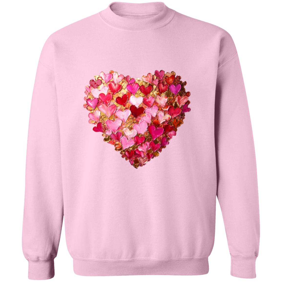 Perfect Love-Watercolor Heart Crewneck Pullover Sweatshirt