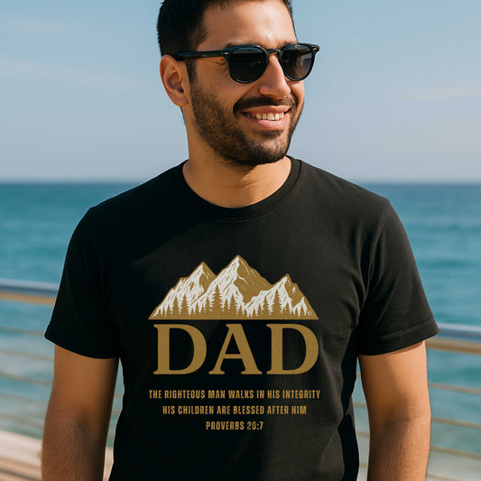 Righteous Dad Mountain Softstyle Tee