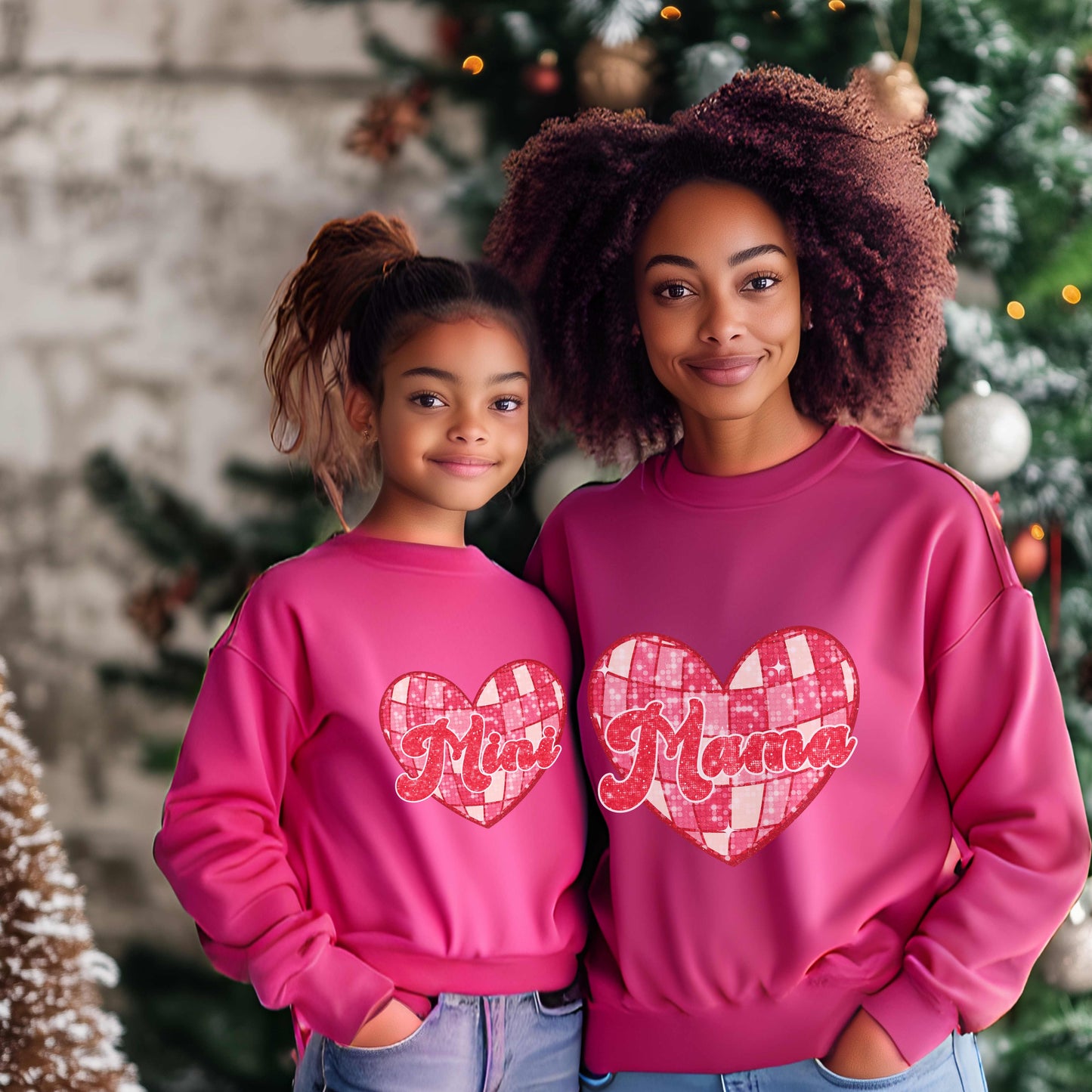 MINI-Matching Heart Kids Heavy Blend Fleece Crew