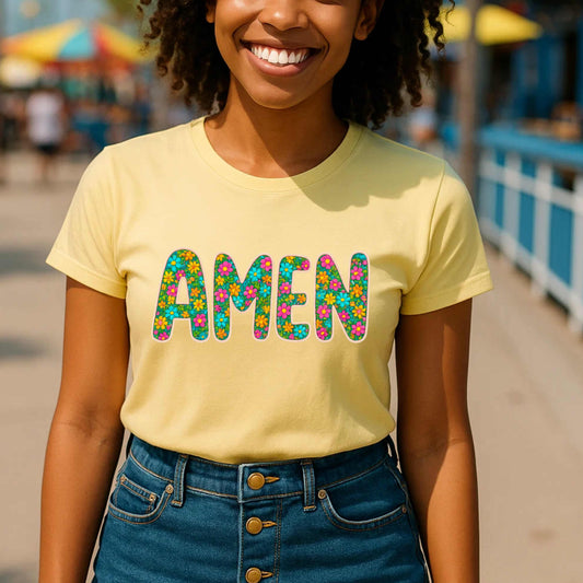 AMEN Floral Print Jersey Short-Sleeve T-Shirt