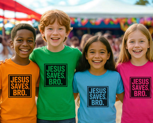 Jesus Saves, Bro. Youth Short Sleeve T-Shirt