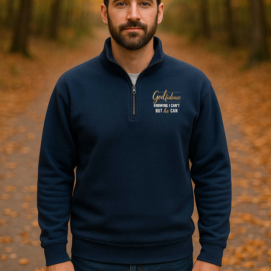 Godfidence Quarter-Zip Pullover | Men’s Faith Fleece