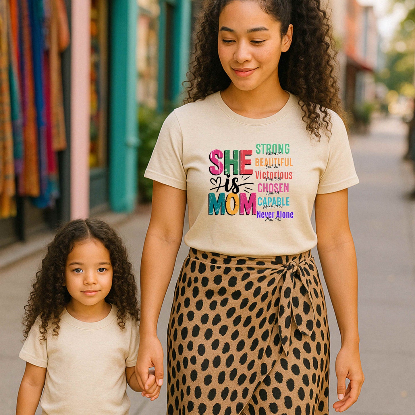 She Is Mom Jersey Tee