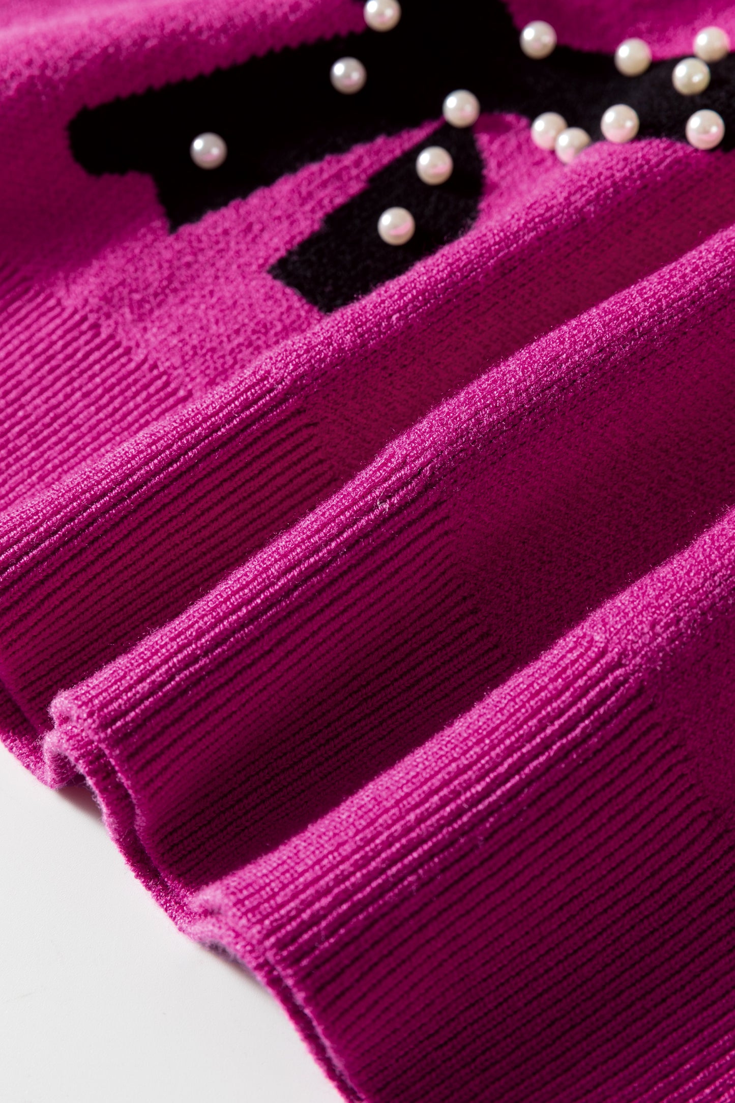 Gracefully Adorned Pearl Bow Sweater