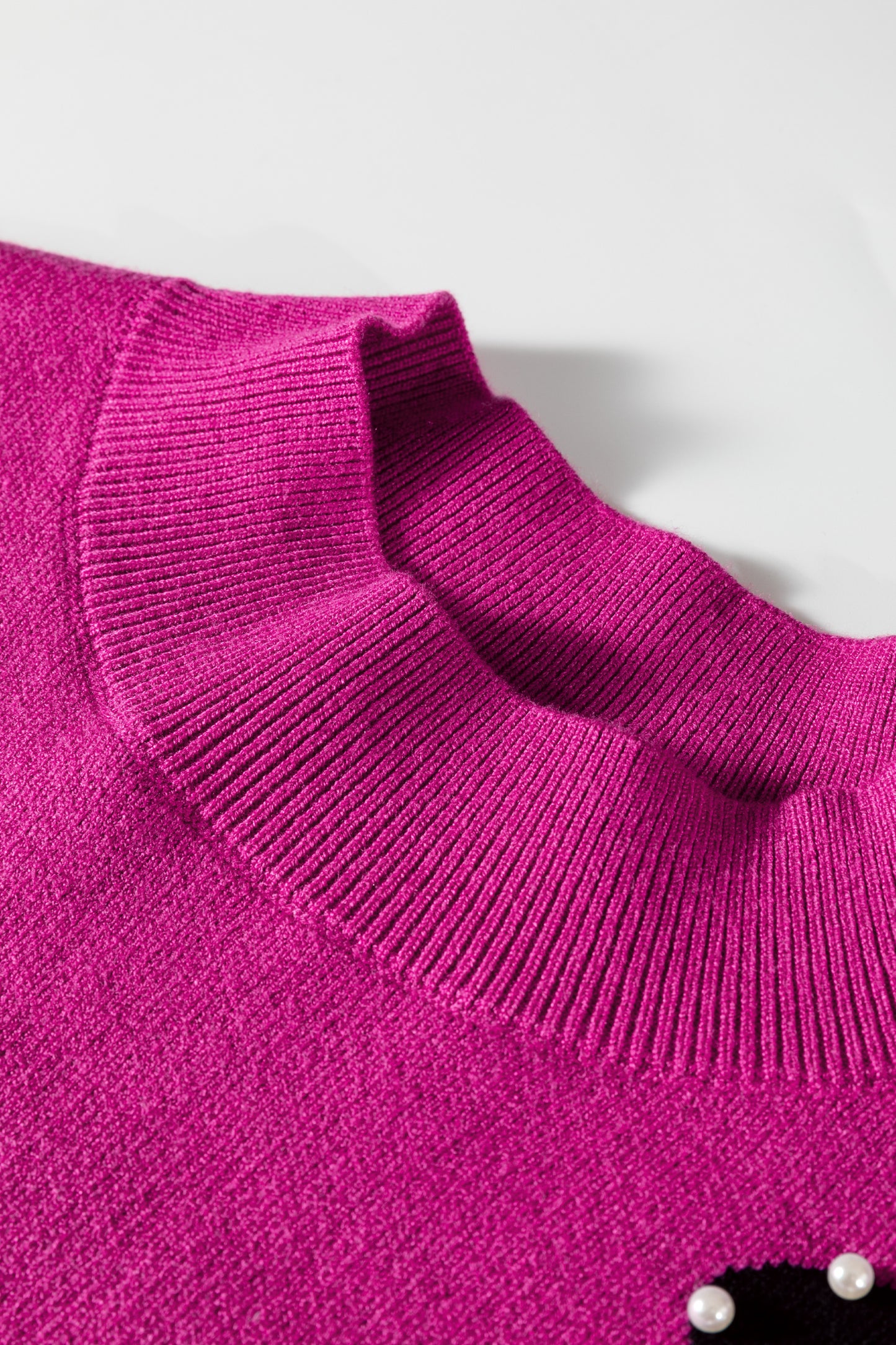 Gracefully Adorned Pearl Bow Sweater